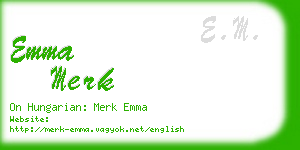 emma merk business card